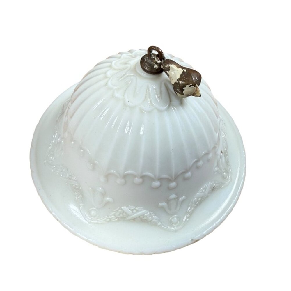 Antique Milk‎ Glass Lamp Shade